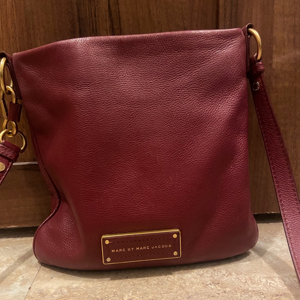 Marc by Marc Jacobs burgundy leather crossbody